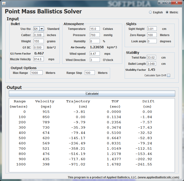 ballistics calculator download free